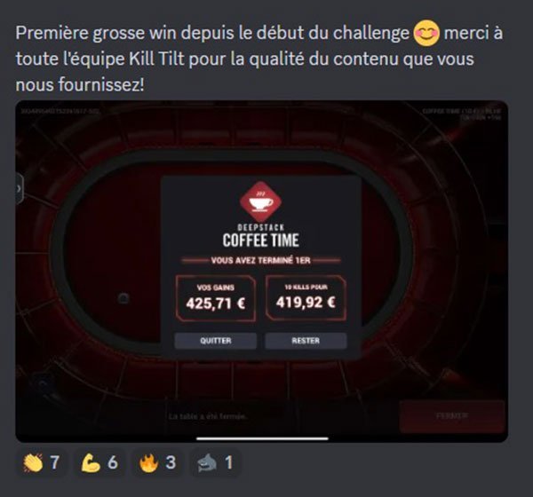 Témoignages Kill Tilt